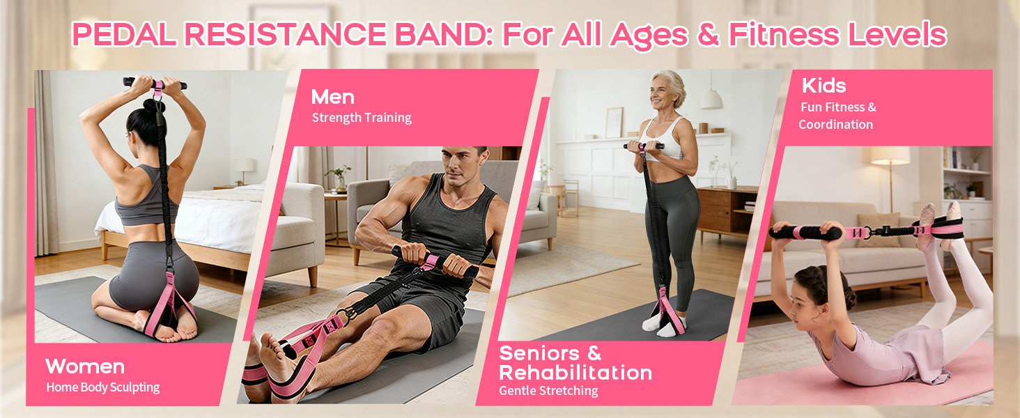 multifunction pedal resistance band