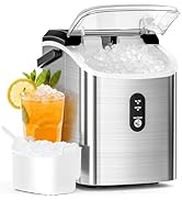 Antarctic Star Nugget Ice Maker Countertop with Soft Chewable Ice, Portable Sonic Ice Maker with ...