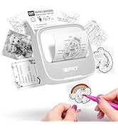 iDPRT Mini Printer with 1 Roll Sticker Paper, Portable Sticker Printer Efficiently and Quickly, T...