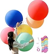 Eechen Charm Giant Heavy-Duty 36-Inch Balloons - Latex/Vinyl Material, Rainbow/Multicolor/Soft Co...