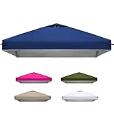 10x10 Canopy Replacement Top Cover with Air Vents for ez up Pop up Canopy Gazebo Tent with Adjust...