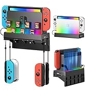 RGB Switch Wall Mount Kit for Nintendo Switch and OLED, Switch Dock Console Holder Stand, Switch ...