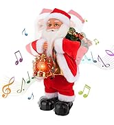 Luckit Electric Christmas Santa, Electric Santa Claus Toy with Santa Claus and Backpack Christmas...
