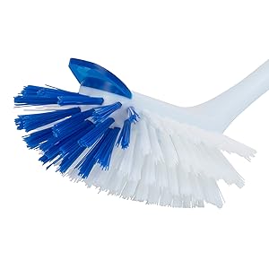 Dawn Radial Kitchen Brush close up of brush and scraper