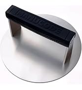 Manucode Stainless Steel Smash Burger Press - Commercial 3.25Lb Meat Press for Perfectly Cooked B...