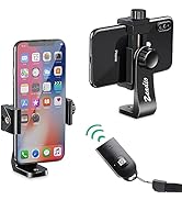 Zeadio Tripod Smartphone Mount, Cell Phone Holder Adapter, Selfie Stick Monopod Adjustable Clamp,...