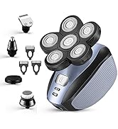 Head Shavers for Men Upgraded 5 in 1 Multifunctional Bald Head Shaver Grooming Kit Cordless Elect...