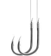 AMHDV Pre Tied Fishing Hooks on Line, Small Fish Hook with Leaders (Pack of 20)