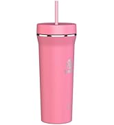 Takeya 32 oz Stainless Steel Insulated Tumbler with Straw Lid, Premium Quality, Sweatproof,Pink M...