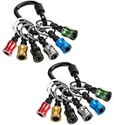 Saipe 12pcs Screwdriver Bits Holders 1/4 Inch Hex Shank Handy Keychain Extension Bar Quick Releas...