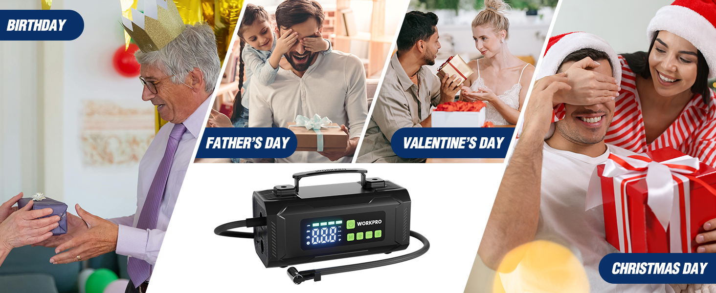 WORKPRO 12V Portable Air Inflator