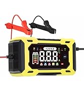 6-Amp 12V Smart Car Battery Charger, Battery Maintainer Trickle Charger with Desulfator, Pulse Re...