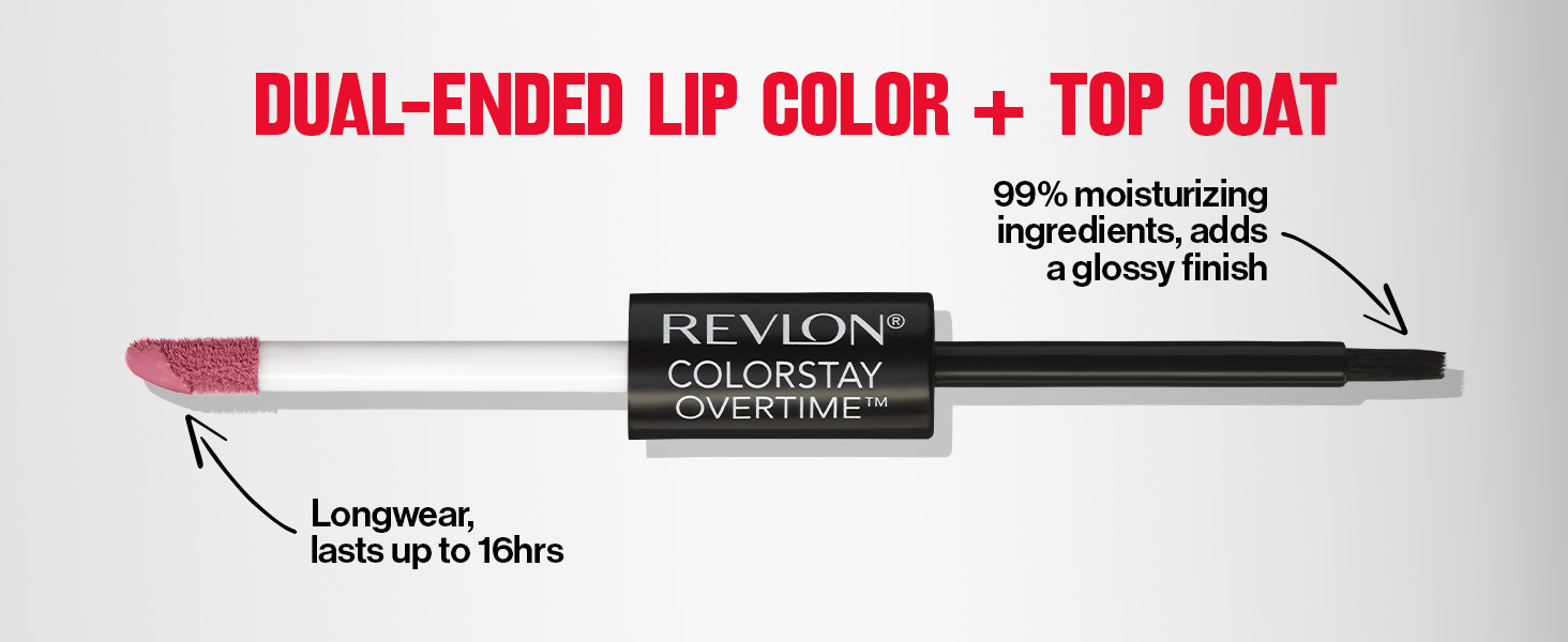 dual ended lip color + top coat