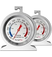 TempPro 2-Pack Oven Thermometer for Gas Oven, 50-300°C/100-600°F Smoker Temperature Gauge with 43...