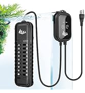 AQQA Submersible Aquarium Heater 100W/200W/300W/500W/800W Quartz Glass Fish Tank Heater with Over...
