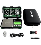 TOPWEIGH Pocket Scale, Dual Powered, Precision Gram Jewelry Scale with Zipper Case, Digital Small...