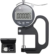 Neoteck Digital Thickness Gauge 1inch/25.4mm,0.00005inch/0.001mm LCD Display with Inch/MM Convers...