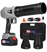Wechip Cordless Leaf Blower 2 Batteries - 3 Adjustment Air Tubes,Handheld Jet Fan Air Blower for ...