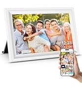 Smart White Digital Picture Frame WiFi Send Photos from Your Phone 16GB Storage 10.1inch 1280x800...