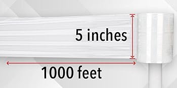 clear stretch wrap with handle 5 inch and 1000 ft size