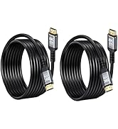 DoroJepi 8K HDMI 2.1 Cable 15FT 2-Pack, 48Gbps Long HDMI Cable Ultra High Speed HDMI Cord in-Wall...