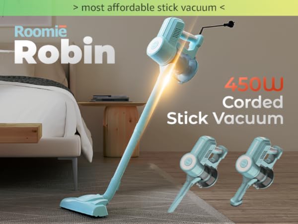 ROOMIE TEC ROBIN CORDED STICK VACUUM CLEANER