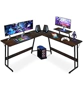 Pazidom L Shaped Gaming Desk, 50 inch Corner Desk, Office Computer Desk with Large Monitor Stand ...