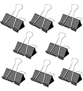 Ufmarine Medium Binder Clips 1.25 Inch Length for Office (40 Pcs)