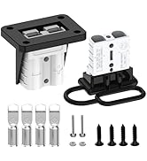 Malictele Anderson Connector, 50AMP 6-12 Gauge Battery Quick Connect/Disconnect Connector Kit 600...