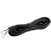 Awishwell RJ11 6P4C Phone Extension Cord, 1 Pack 16 Feet Phone Cable, Telephone Line Cord, Black ...
