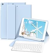KVTVOU Keyboard Case for iPad 9th/8th/7th Generation (10.2 Inch, 2021/2020/2019), Smart Magnetic ...