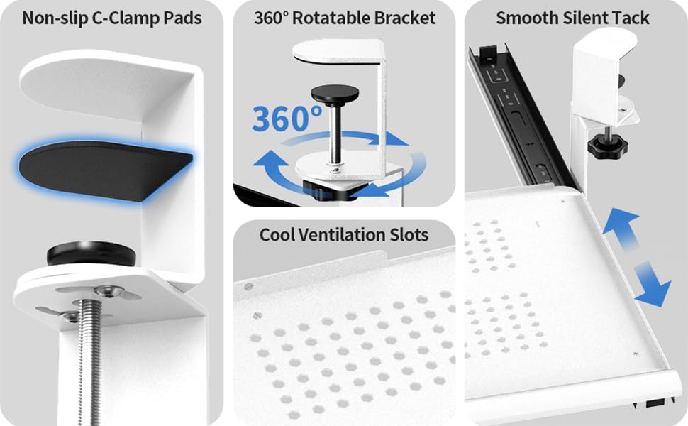 keyboard tray under desk