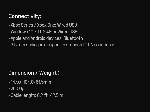 Wired controller for Xbox Series X|S &amp; Xbox One, Compatibility with Apple, Windows &amp; Android