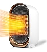 QQT Space Heater,1500W Mini Energy Efficient Space Heaters for Indoor Use,3-Speed Portable Heater...
