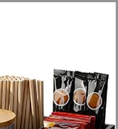 Samhe Coffee Station Organizer, 6 Compartment Wood Countertop Coffee Accessories Organizer with R...