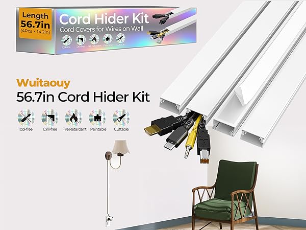 cord covers for wires on wall,cord hider,cable hider,wire cover,wire hider,cord cover,cable cover