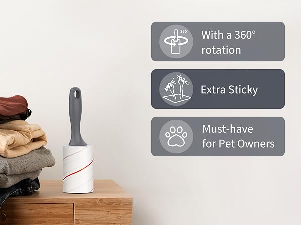 MR.SIGA Lint Rollers for Pet Hair Extra Sticky