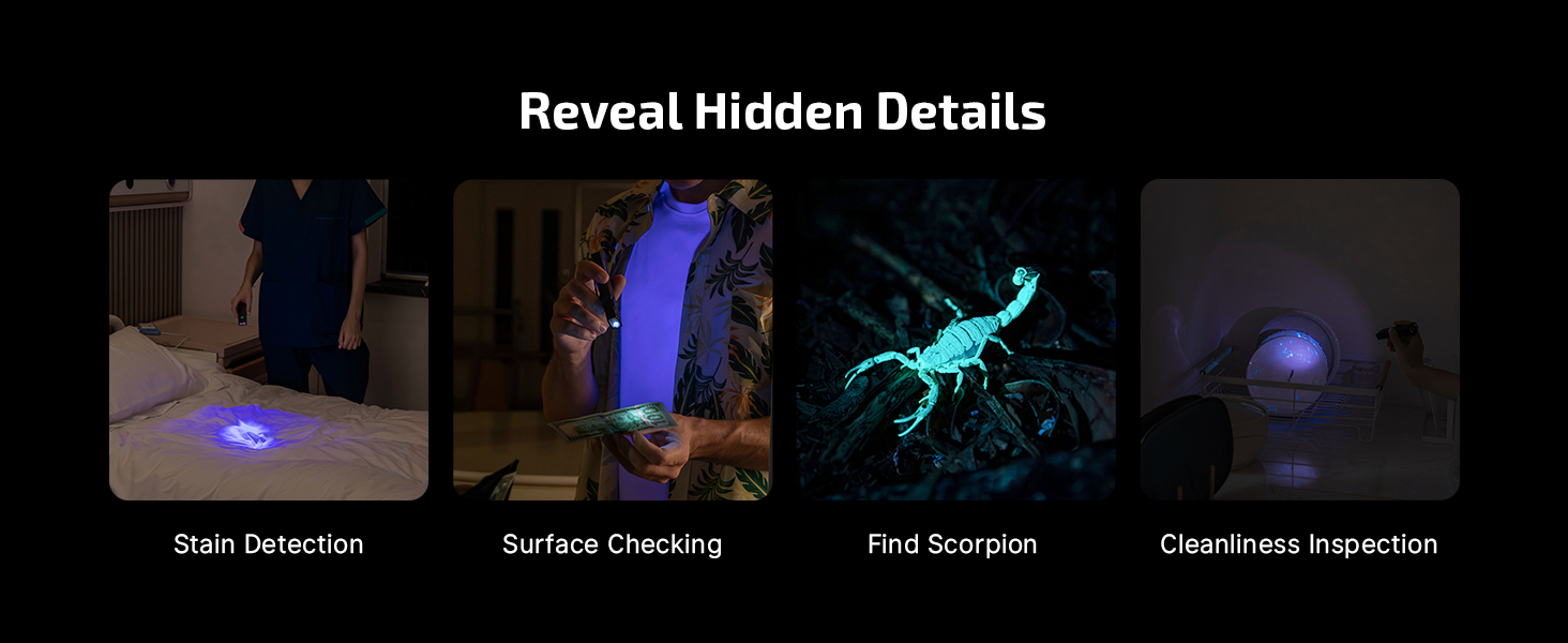 The UV light works for checking stains, searching for scorpions, and detecting pets&amp;amp;amp;#39; urine