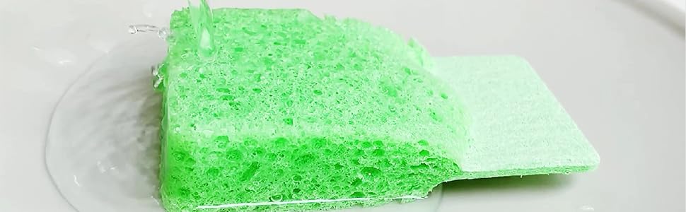 Compressed Cellulose Sponges Non-Scratch Natural Sponge Cleaning Scrub Sponge kitchen Cut-Outs DIY