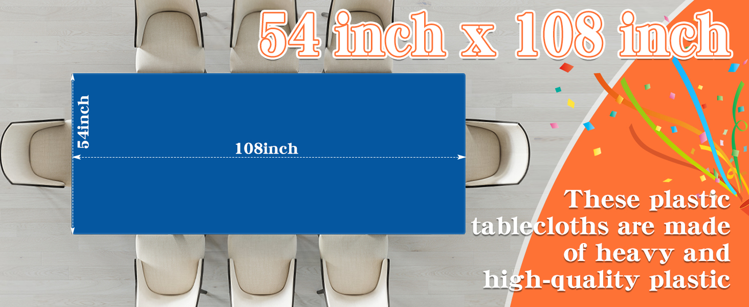 disposable plastic tablecloths 54 inch x 108 inch