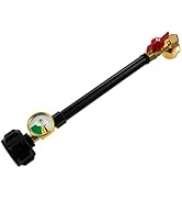 Lemfema Propane Refill Adapter with Propane Tank Gauge and Shut Off Control Valve for 1LB. Tanks,...