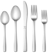 40 Pcs Silverware Set, Stainless Steel Flatware Set for 8, Food-Grade Cutlery Set, Mirror Polishe...