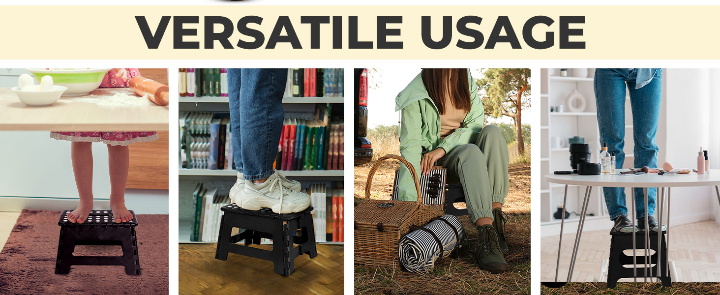 folding footstool foot step stool foldable bathroom stool utopia home folding step stool
