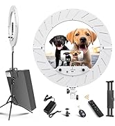 JJ JIANJIN Ring Light Kit:18"/45cm Outer 55W6700k Dimmable LED Light, Tripod Stand, Remote Contro...