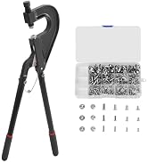 Hand Rivet Squeezer Set, Semi-Tubular Rivet Tool with Adjustable Gap 1.57"-2.2", Rivet Press Incl...