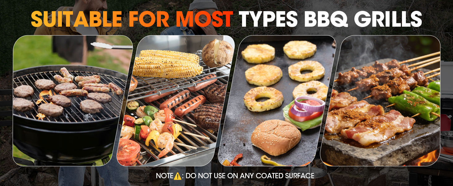 suitable for most types BBQ grills