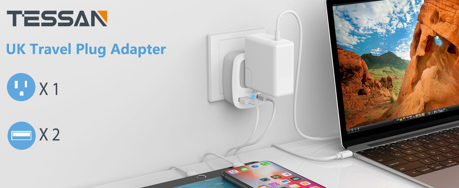 UK travel plug adapter