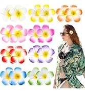 18 Pcs Hawaiian Flower Hair Clips, 2.75 Inch Plumeria Foam Hair Clip Artificial Tropical Flower H...