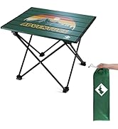 VILLEY Portable Camping Side Table, Ultralight Aluminum Folding Beach Table with Carry Bag for Ou...