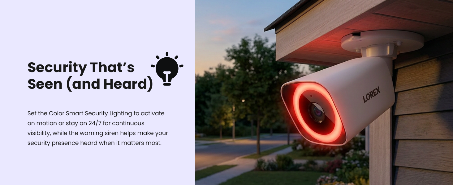 Smart Security Lighting and Siren, Security that's seen (and heard)